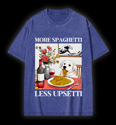 Dog's Pasta Joy Vintage Washed 100% Cotton T-Shirt