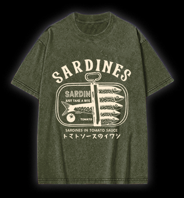 Sardine's Yummy Vibe Vintage Washed 100% Cotton T-Shirt