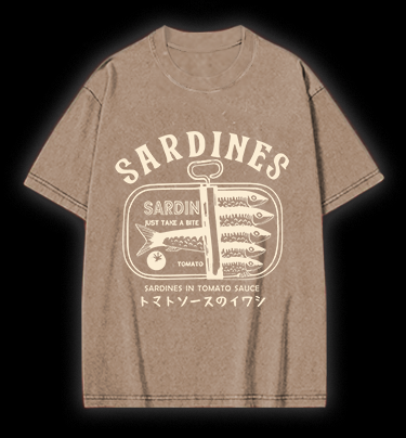 Sardine's Yummy Vibe Vintage Washed 100% Cotton T-Shirt