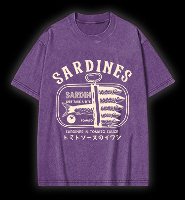 Sardine's Yummy Vibe Vintage Washed 100% Cotton T-Shirt