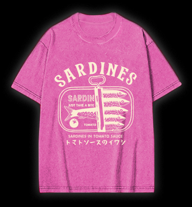 Sardine's Yummy Vibe Vintage Washed 100% Cotton T-Shirt