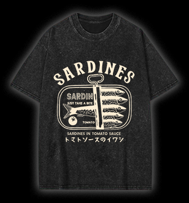 Sardine's Yummy Vibe Vintage Washed 100% Cotton T-Shirt