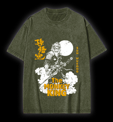 Monkey's Legend Style Vintage Washed 100% Cotton T-Shirt