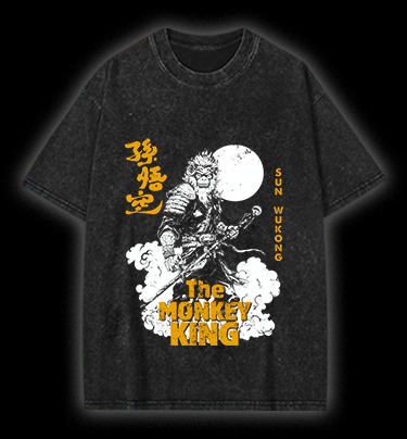 Monkey's Legend Style Vintage Washed 100% Cotton T-Shirt