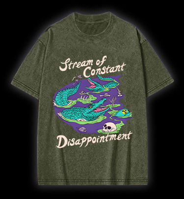 Croc's Disappoint Fun Vintage Washed 100% Cotton T-Shirt