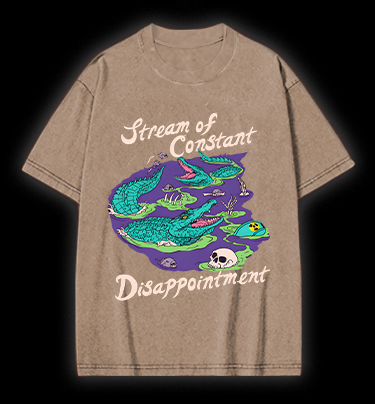 Croc's Disappoint Fun Vintage Washed 100% Cotton T-Shirt