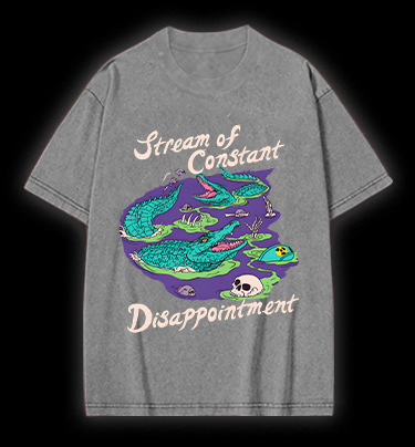 Croc's Disappoint Fun Vintage Washed 100% Cotton T-Shirt