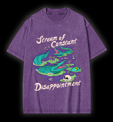 Croc's Disappoint Fun Vintage Washed 100% Cotton T-Shirt