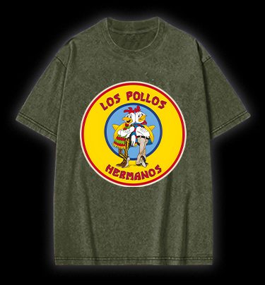 Rooster Bros Fun Vintage Washed 100% Cotton T-Shirt