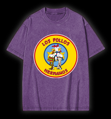 Rooster Bros Fun Vintage Washed 100% Cotton T-Shirt