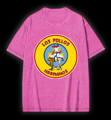 Rooster Bros Fun Vintage Washed 100% Cotton T-Shirt