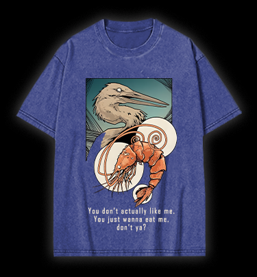 Shrimp's Food Fear Vintage Washed 100% Cotton T-Shirt