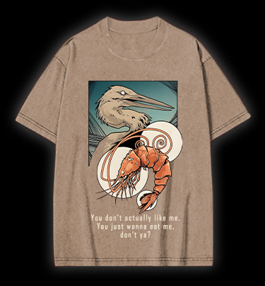Shrimp's Food Fear Vintage Washed 100% Cotton T-Shirt