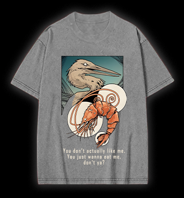 Shrimp's Food Fear Vintage Washed 100% Cotton T-Shirt