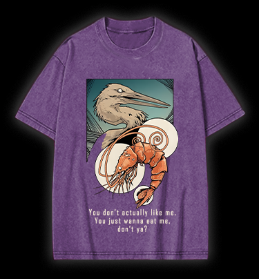 Shrimp's Food Fear Vintage Washed 100% Cotton T-Shirt