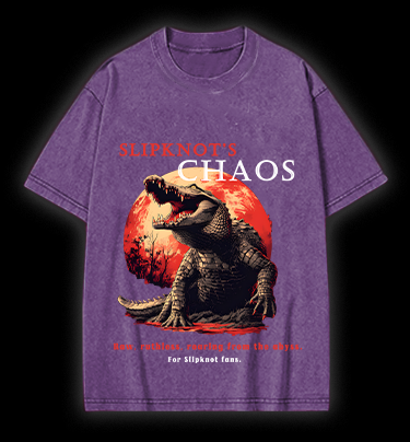 Chaos Croc Fun Vintage Washed 100% Cotton T-Shirt