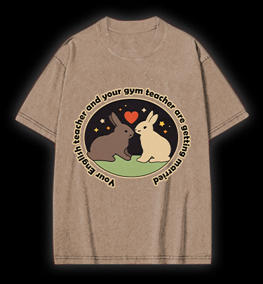 Rabbit's Teacher Wedding Vintage Washed 100% Cotton T-Shirt
