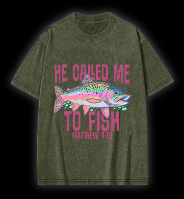 Fish's Bible Style Vintage Washed 100% Cotton T-Shirt