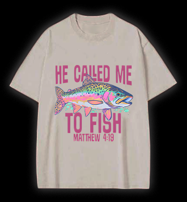 Fish's Bible Style Vintage Washed 100% Cotton T-Shirt