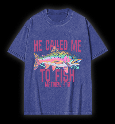 Fish's Bible Style Vintage Washed 100% Cotton T-Shirt