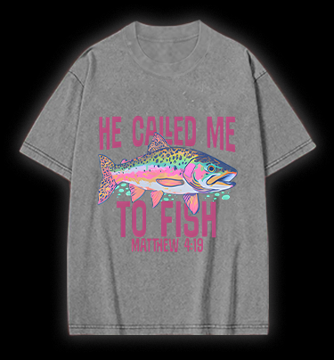 Fish's Bible Style Vintage Washed 100% Cotton T-Shirt