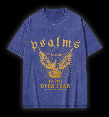 Bird's Psalm Style Vintage Washed 100% Cotton T-Shirt