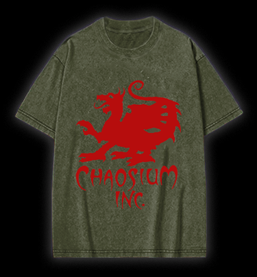 Cool Dragon Vibe Vintage Washed 100% Cotton T-Shirt