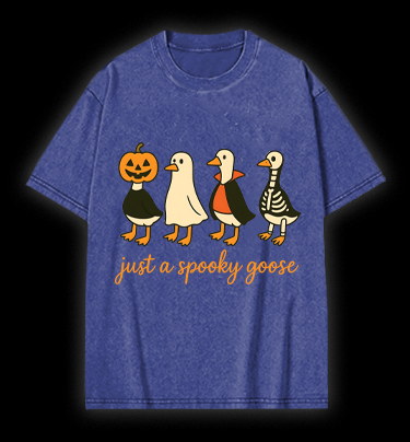 Halloween Geese Fun Vintage Washed 100% Cotton T-Shirt