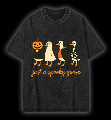 Halloween Geese Fun Vintage Washed 100% Cotton T-Shirt