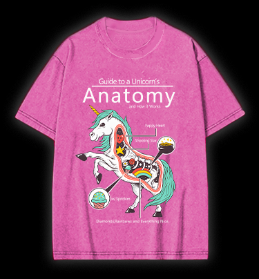 Fantasy Unicorn Guide Vintage Washed 100% Cotton T-Shirt