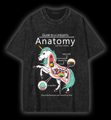 Fantasy Unicorn Guide Vintage Washed 100% Cotton T-Shirt
