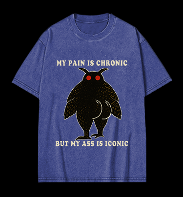 Moth's Chronic Pain & Iconic Ass Vintage Washed 100% Cotton T-Shirt