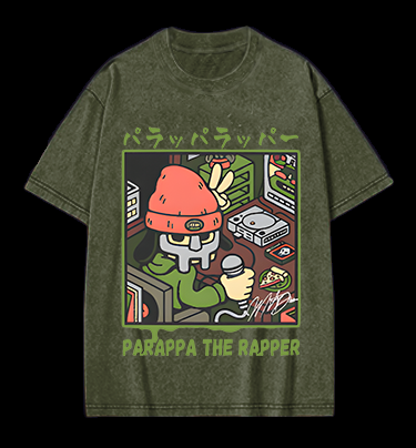 Pakappa The Rapper Hip - Hop Vintage Washed 100% Cotton T-Shirt