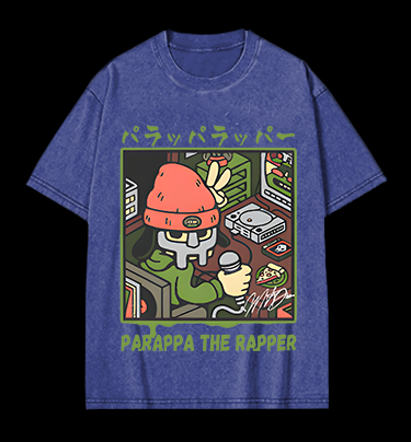 Pakappa The Rapper Hip - Hop Vintage Washed 100% Cotton T-Shirt
