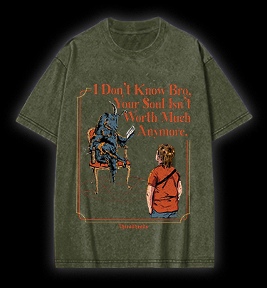 Dark Humor Soul Exchange Vintage Washed 100% Cotton T-Shirt