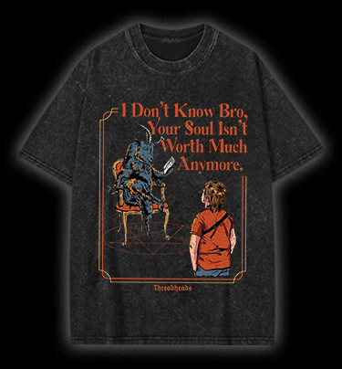 Dark Humor Soul Exchange Vintage Washed 100% Cotton T-Shirt