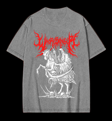 Wormranger Grim Reaper Death Metal Vintage Washed 100% Cotton T-Shirt