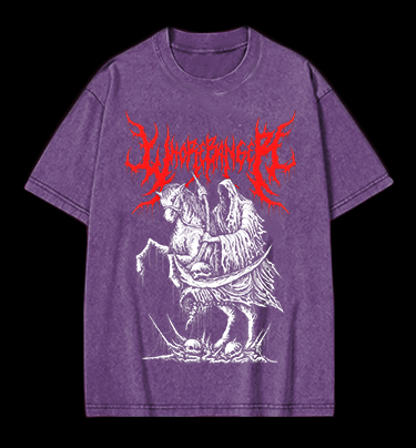 Wormranger Grim Reaper Death Metal Vintage Washed 100% Cotton T-Shirt