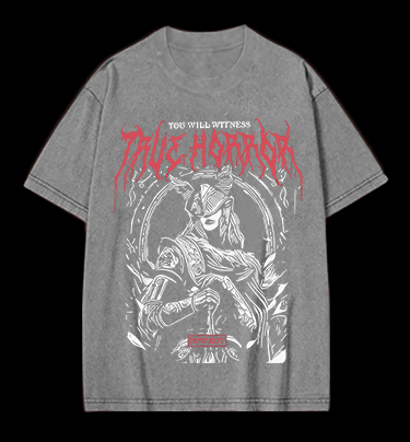 True Horror - Viking Warrior Vintage Washed 100% Cotton T-Shirt