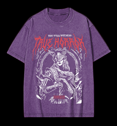 True Horror - Viking Warrior Vintage Washed 100% Cotton T-Shirt