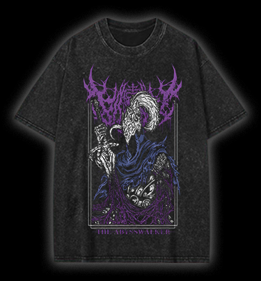 Abyss Walker Dark Fantasy Vintage Washed 100% Cotton T-Shirt