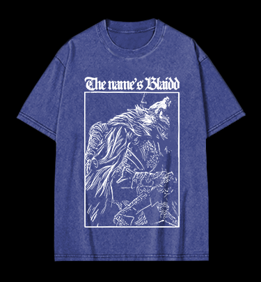 Blaiidd Wolf Vintage Washed 100% Cotton T-Shirt
