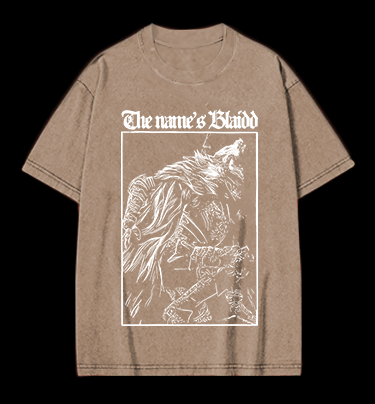 Blaiidd Wolf Vintage Washed 100% Cotton T-Shirt