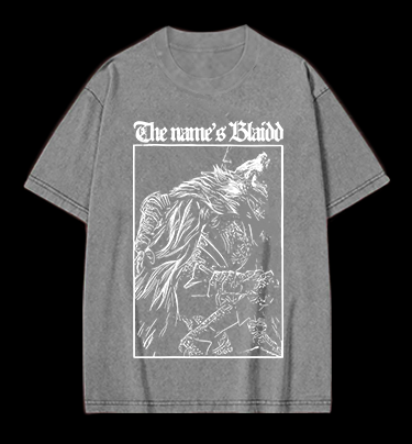 Blaiidd Wolf Vintage Washed 100% Cotton T-Shirt