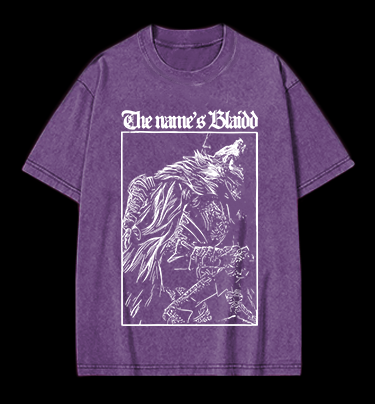 Blaiidd Wolf Vintage Washed 100% Cotton T-Shirt
