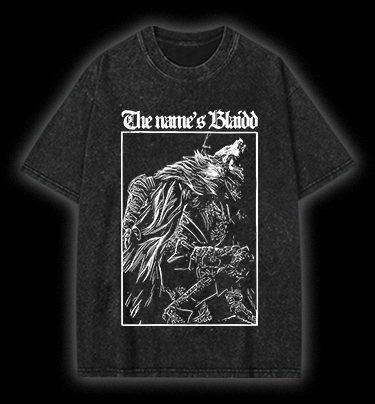 Blaiidd Wolf Vintage Washed 100% Cotton T-Shirt