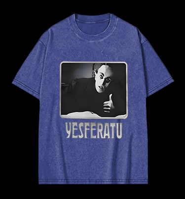 Yesferatu Classic Vampire Vintage Washed 100% Cotton T-Shirt