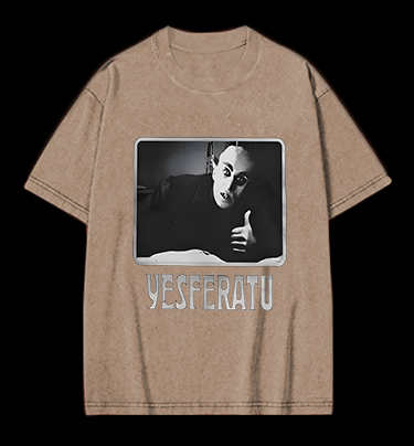 Yesferatu Classic Vampire Vintage Washed 100% Cotton T-Shirt