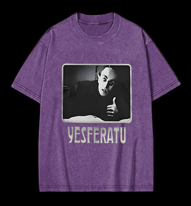 Yesferatu Classic Vampire Vintage Washed 100% Cotton T-Shirt