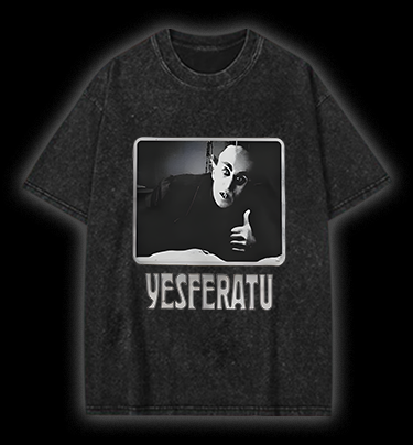 Yesferatu Classic Vampire Vintage Washed 100% Cotton T-Shirt